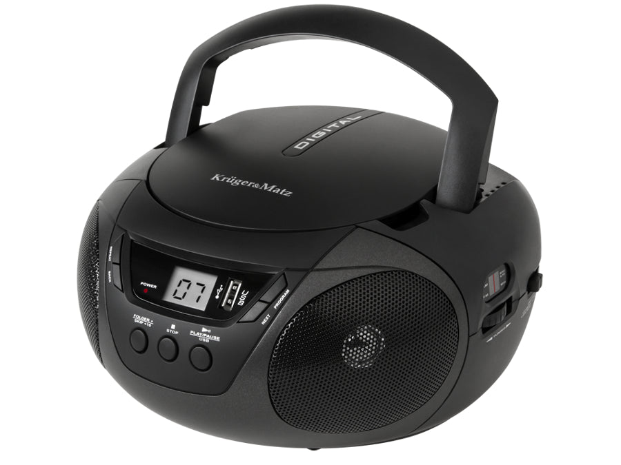 Boombox Reproductor de música portátil (CD/MP3/USB/FM) Radio