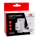 Interruptor sensor de crepúsculo para trilho DIN com sonda externa 220-240V / AC, 50Hz 20A Maclean MCE83