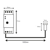 Interruptor sensor de crepúsculo para trilho DIN com sonda externa 220-240V / AC, 50Hz 20A Maclean MCE83