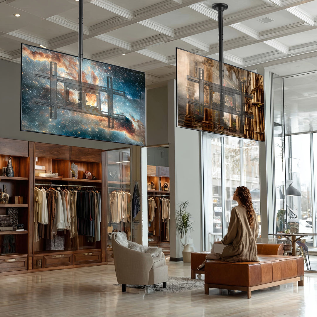 Monitor LCD LED universal com tela LCD OLED QLED para montagem no teto de 23 a 100" máx. 50 kg Max VESA 600x400