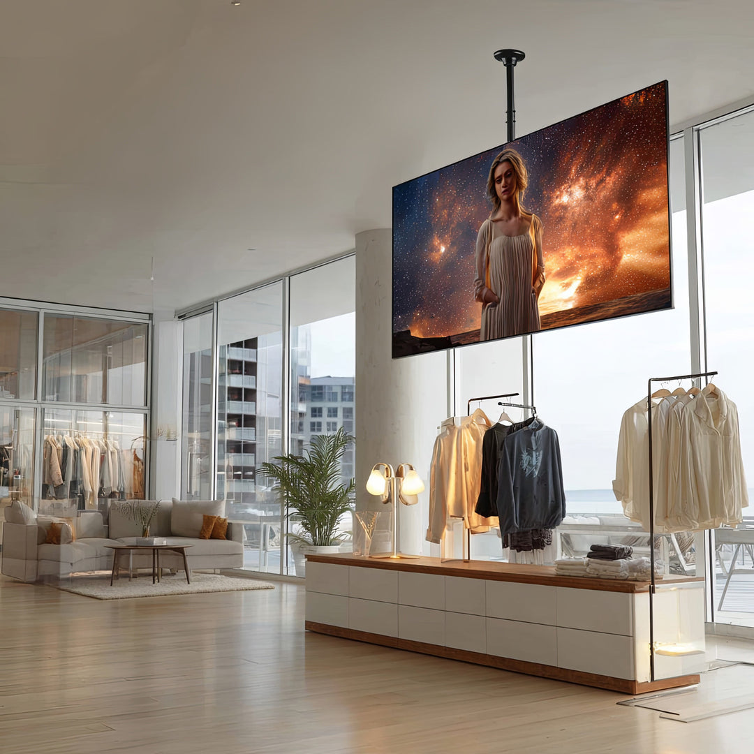 Monitor LCD LED universal com tela LCD OLED QLED para montagem no teto de 23 a 100" máx. 50 kg Max VESA 600x400