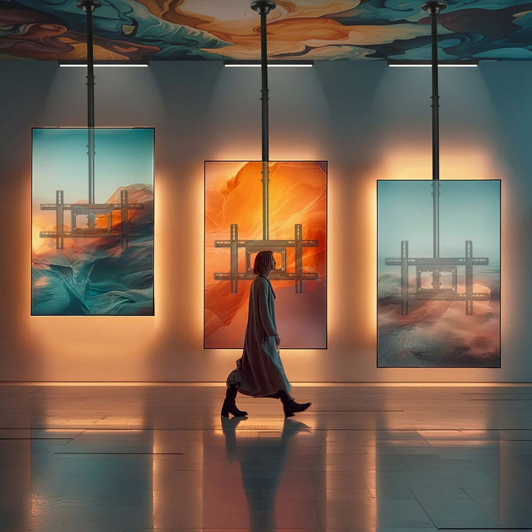 Monitor LCD LED universal com tela LCD OLED QLED para montagem no teto de 23 a 100" máx. 50 kg Max VESA 600x400