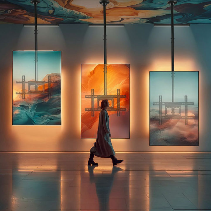 Monitor LCD LED universal com tela LCD OLED QLED para montagem no teto de 23 a 100" máx. 50 kg Max VESA 600x400