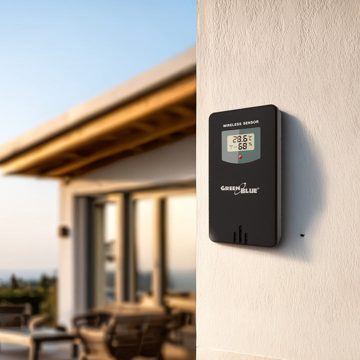 Estación meteorológica con sensor exterior pantalla LCD y WIFI fase lunar