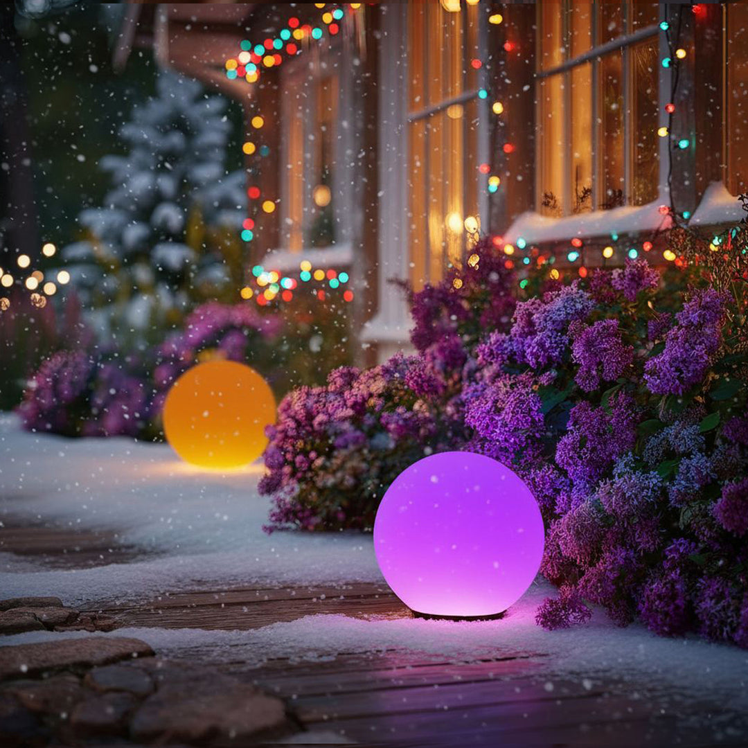 Lámpara solar LED para jardín bola multicolor 25 x 25 x 58 cm GreenBlue GB165