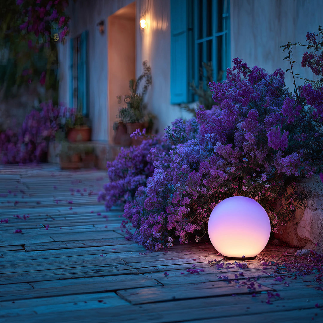 Lámpara solar LED para jardín bola multicolor 25 x 25 x 58 cm GreenBlue GB165