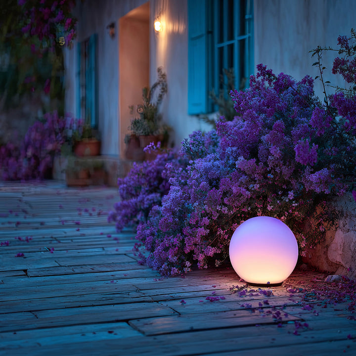 Lámpara solar LED para jardín bola multicolor 25 x 25 x 58 cm GreenBlue GB165