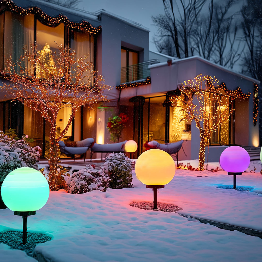 Lámpara solar LED para jardín bola multicolor 25 x 25 x 58 cm GreenBlue GB165