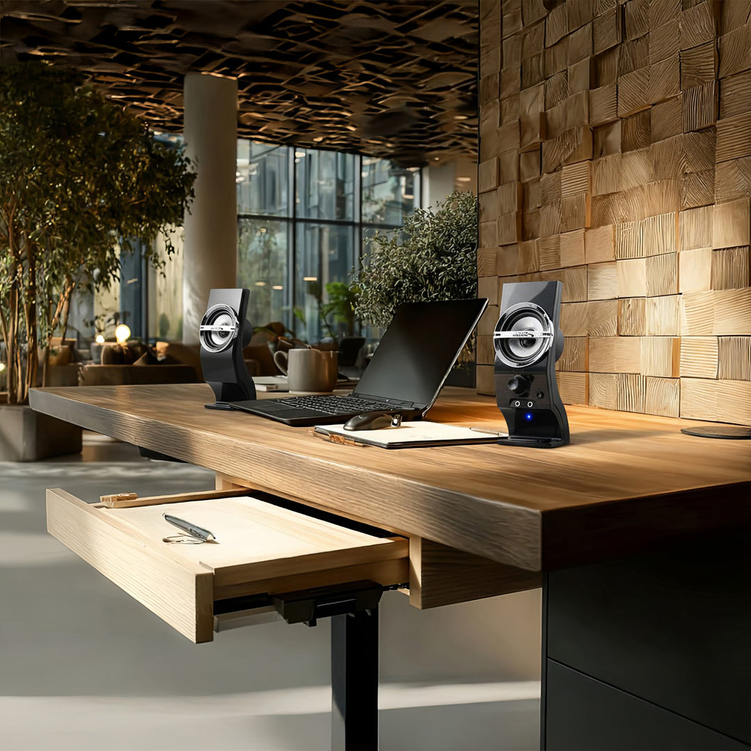 Altavoces estéreo para ordenador negros USB 6W Audiocore AC805