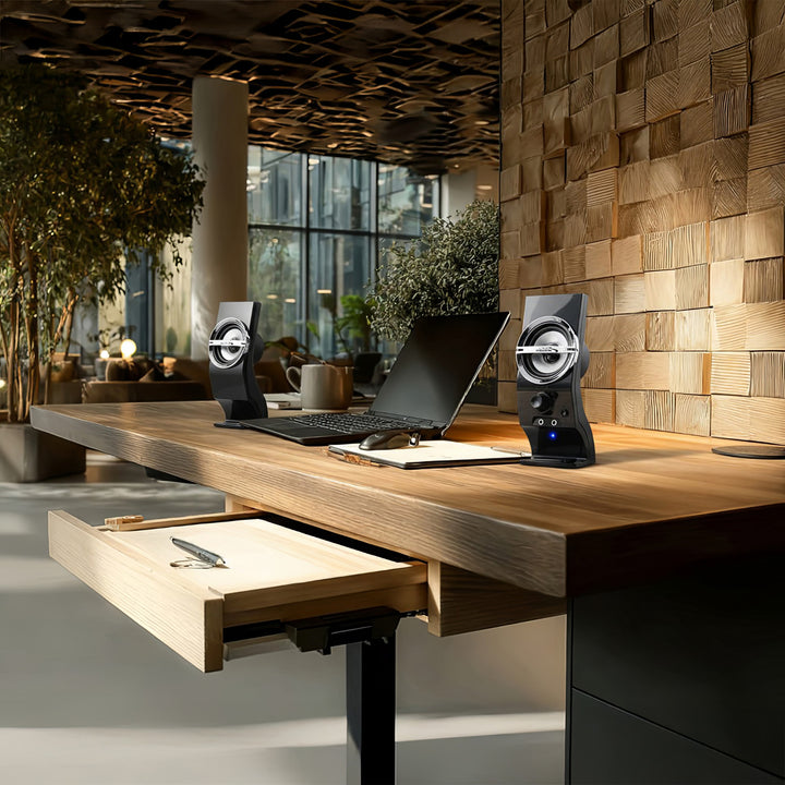 Altavoces estéreo para ordenador negros USB 6W Audiocore AC805