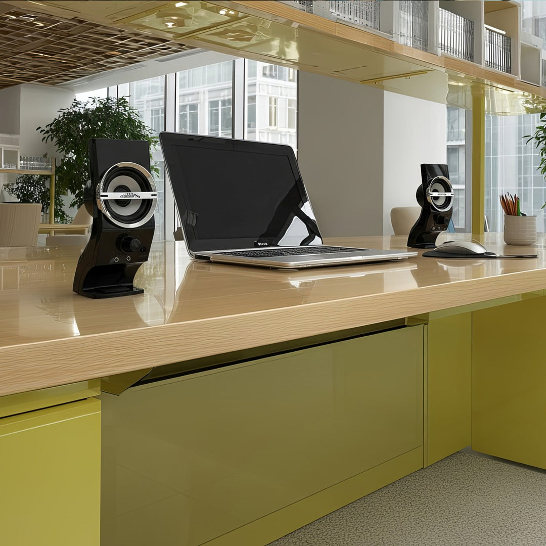 Altavoces estéreo para ordenador negros USB 6W Audiocore AC805