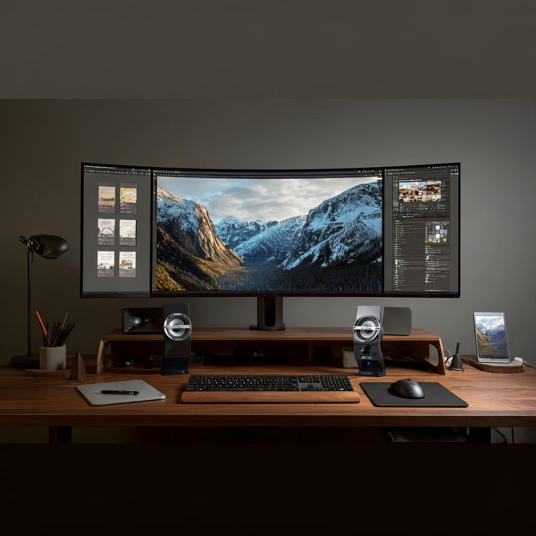 Altavoces estéreo para ordenador negros USB 6W Audiocore AC805