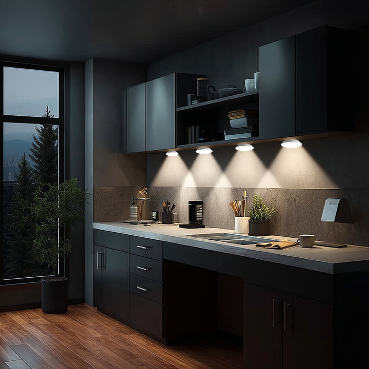 Juego de 6 pzas luces LED con mando a distancia 4 modos iluminación Maclean Energy MCE165