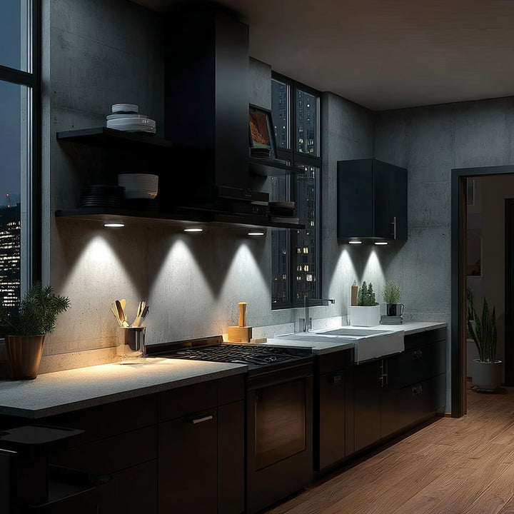 Juego de 6 pzas luces LED con mando a distancia 4 modos iluminación Maclean Energy MCE165