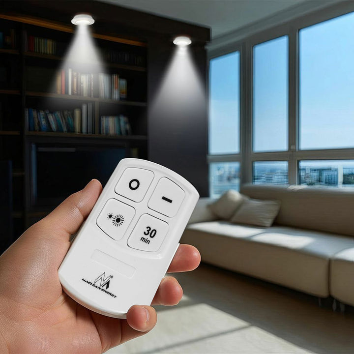 Juego de 6 pzas luces LED con mando a distancia 4 modos iluminación Maclean Energy MCE165