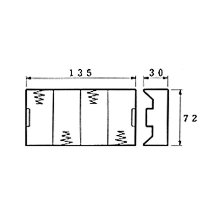 Velleman BH443D 4xR20 D Cesta de batería plana para soldar