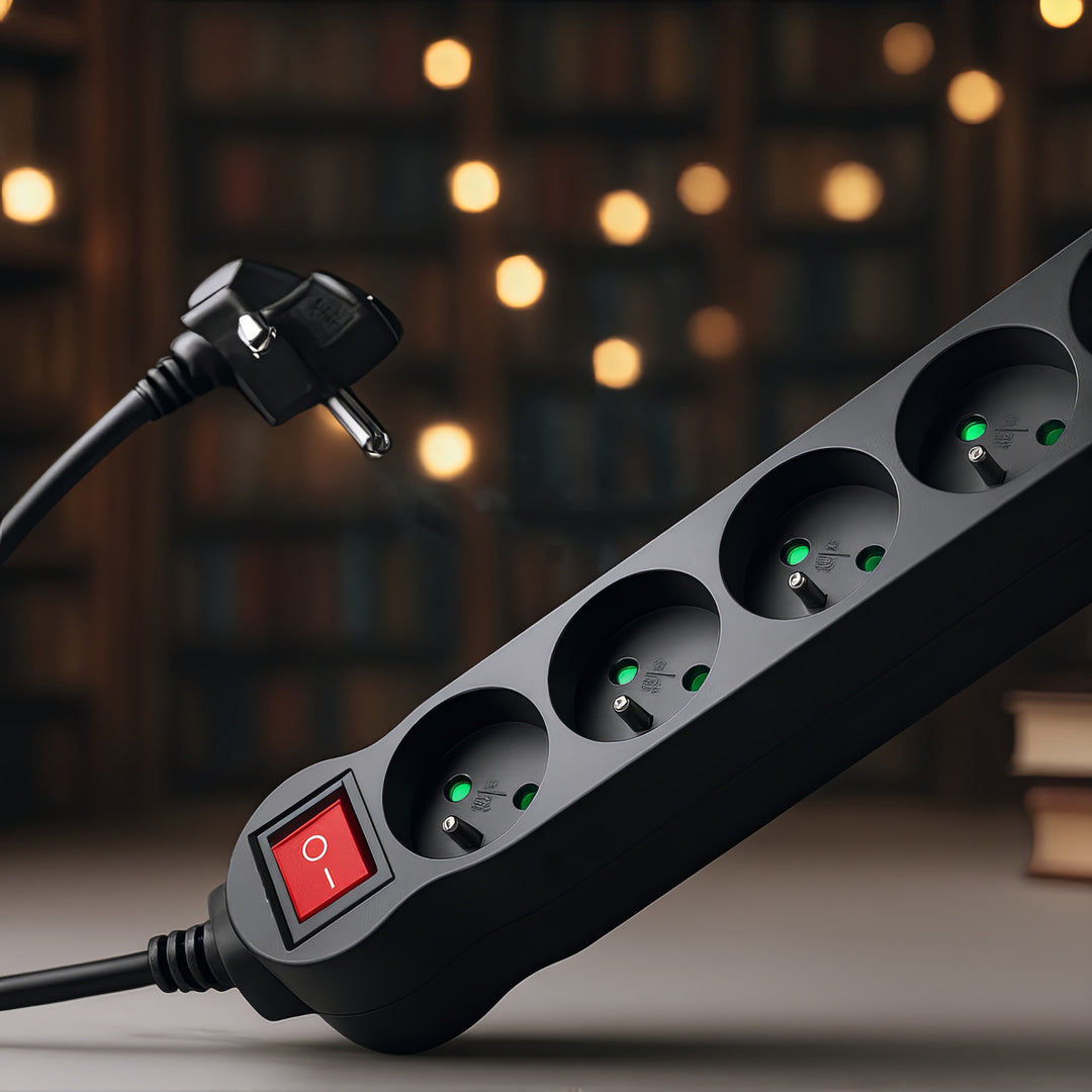 Maclean Energy MCE183 Power Strip 5 cabo de extensão de saída com interruptor