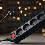 Maclean Energy MCE183 Power Strip 5 cabo de extensão de saída com interruptor