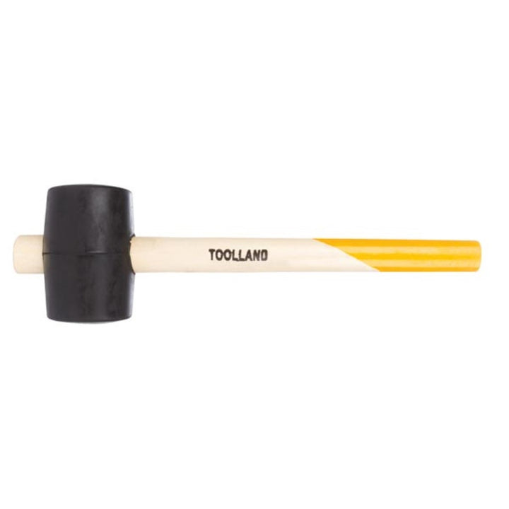 Mazo de goma Toolland, mango de madera, 500 g, para baldosas, RH500