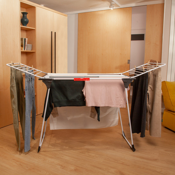 Secadora de roupas autônoma Vileda com cabos grossos de alumínio