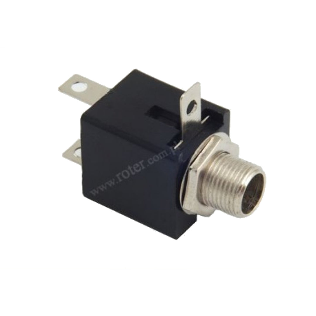 Carcasa de plástico estéreo de 6,3 mm.
