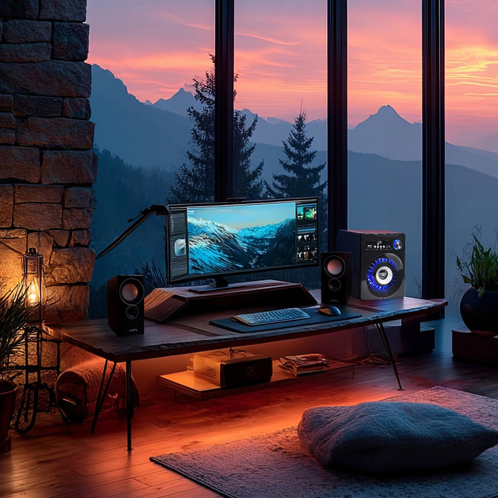 Bluetooth 2.1 Audiocore AC910 altavoz FM radio, entrada de tarjeta TF, AUX, alimentación USB