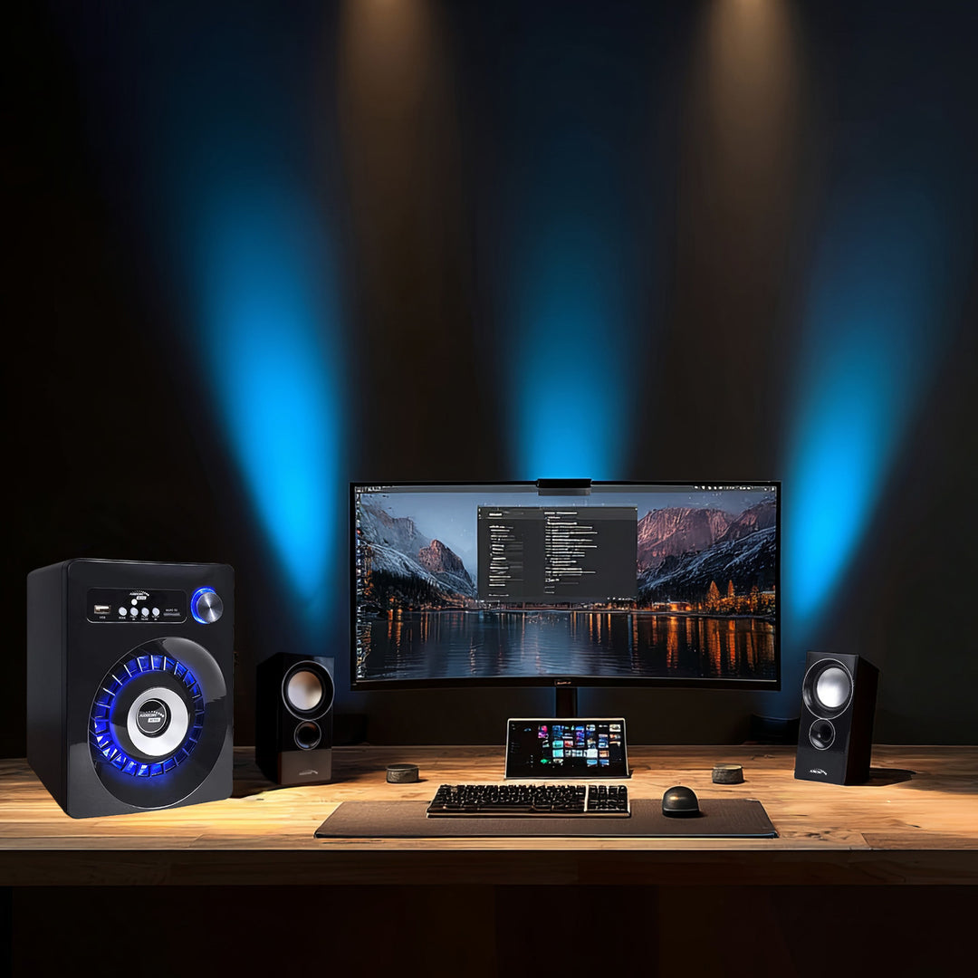 Bluetooth 2.1 Audiocore AC910 altavoz FM radio, entrada de tarjeta TF, AUX, alimentación USB