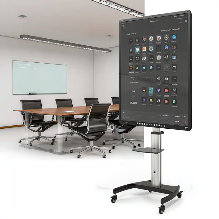 Maclean MC-801 profesional soporte tipo carretilla para TV LCD  máx. 70", máx. 50 kg, máx. VESA 600x400 Altura ajustable