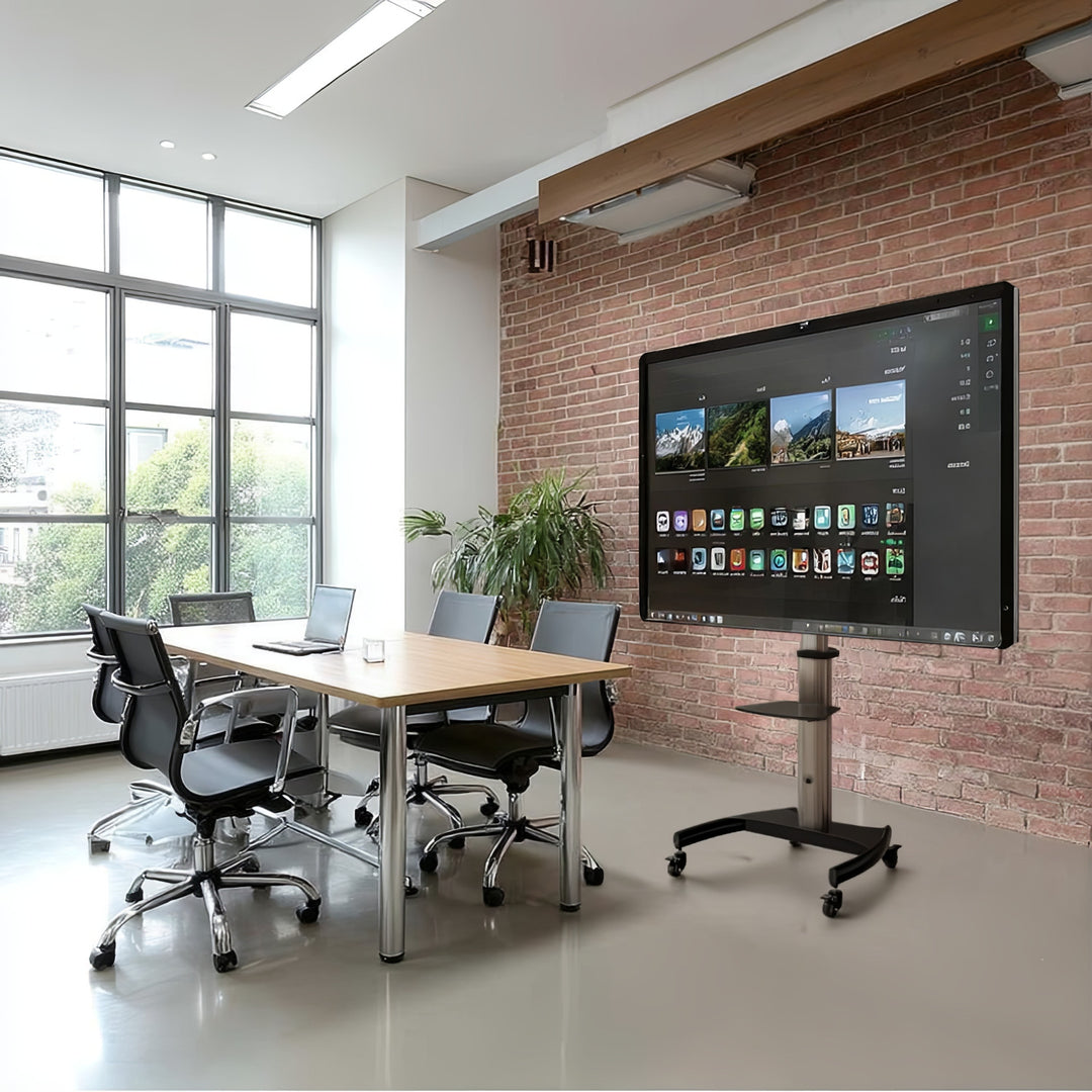 Maclean MC-801 profesional soporte tipo carretilla para TV LCD  máx. 70", máx. 50 kg, máx. VESA 600x400 Altura ajustable