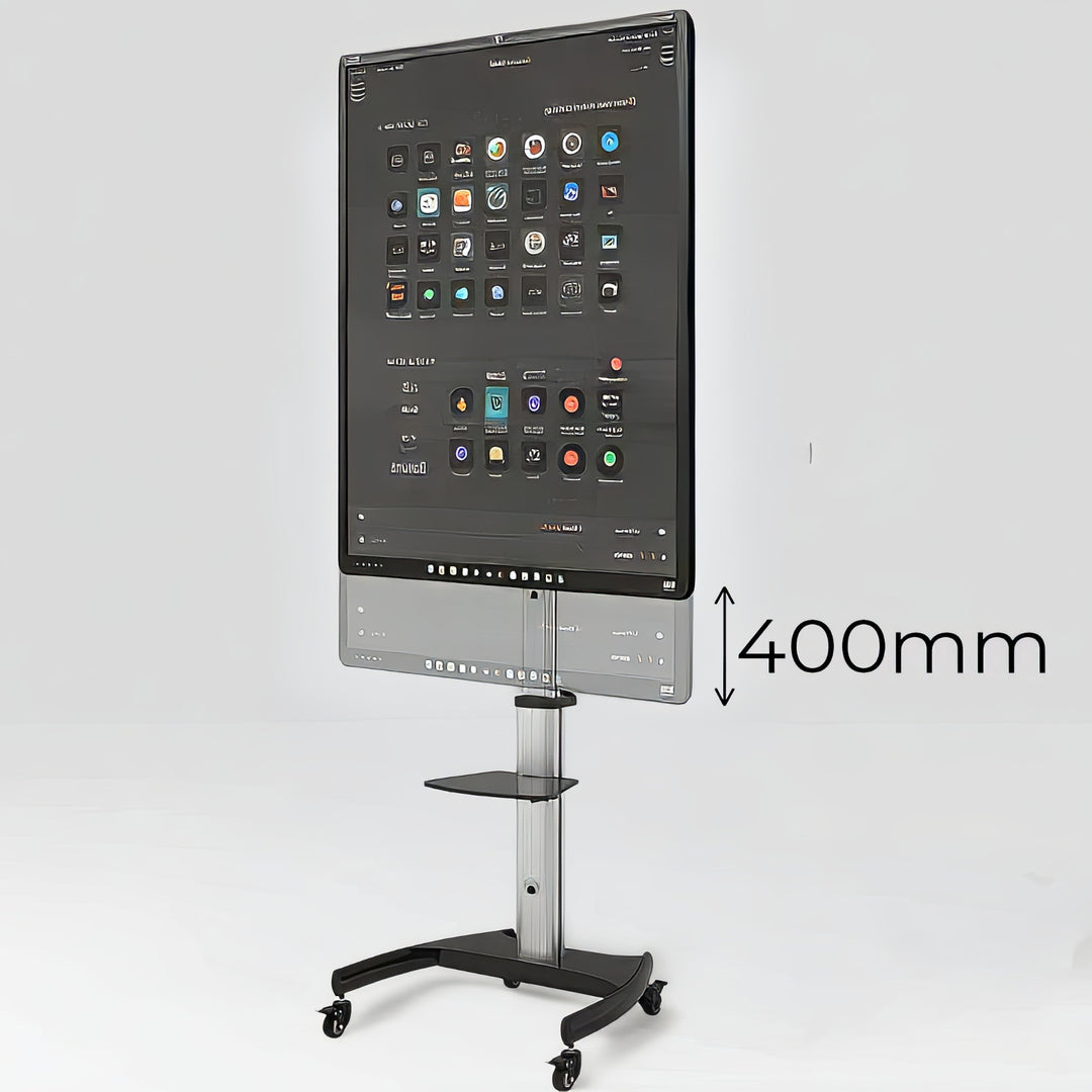 Maclean MC-801 profesional soporte tipo carretilla para TV LCD  máx. 70", máx. 50 kg, máx. VESA 600x400 Altura ajustable