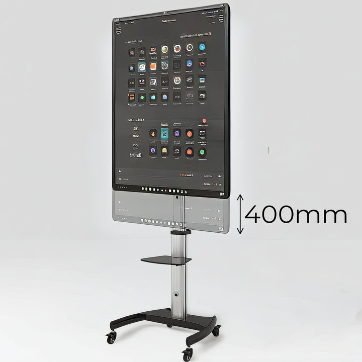 Maclean MC-801 profesional soporte tipo carretilla para TV LCD  máx. 70", máx. 50 kg, máx. VESA 600x400 Altura ajustable