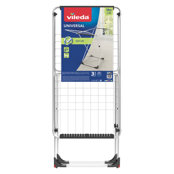 Vileda Secador de Roupa 18m Roda Dobrável Universal