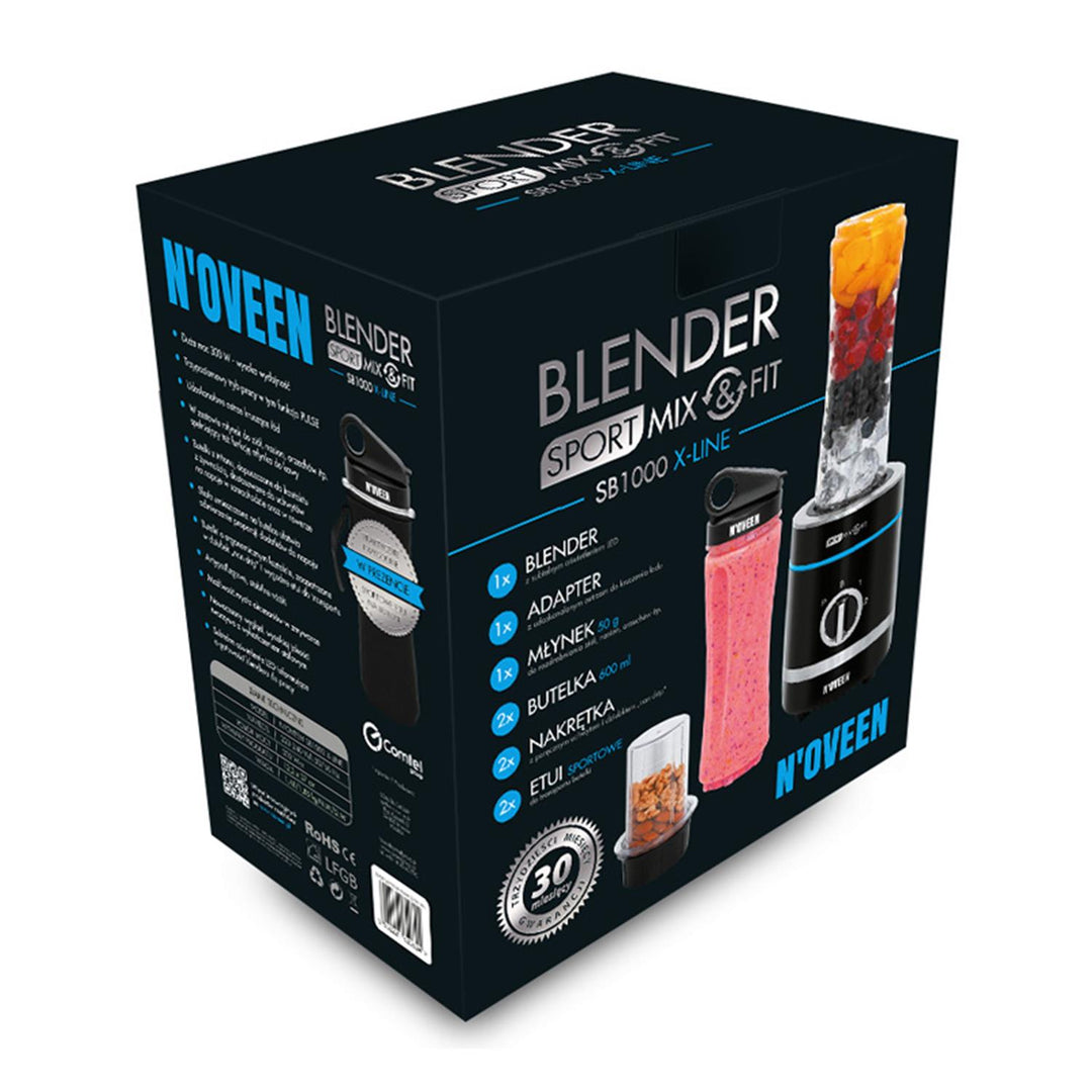 Blender Noveen Sport Mix & Fit SB1000 Xline 300W Accesorios