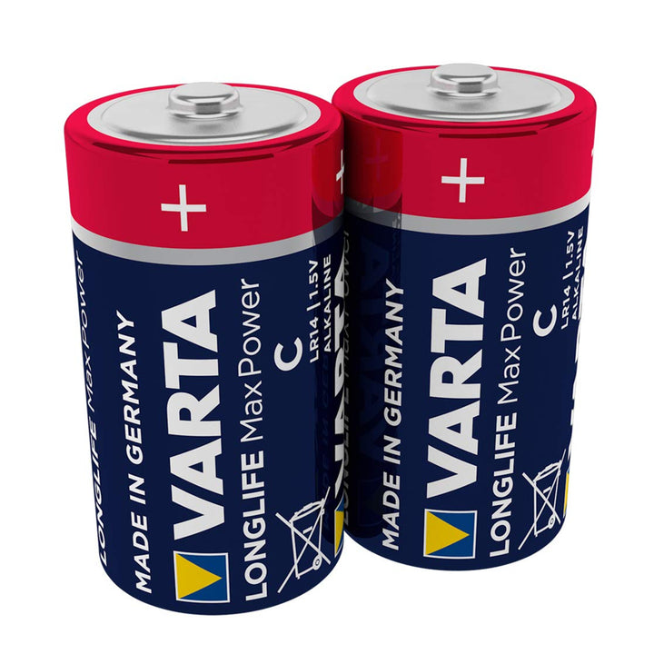 2x pilas alcalinas Varta Longlife Max Power R14