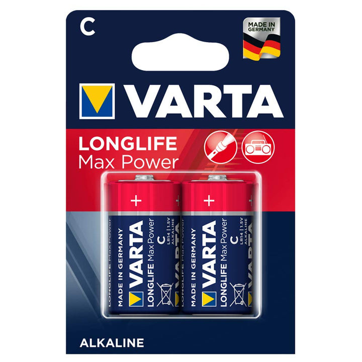 2x pilas alcalinas Varta Longlife Max Power R14