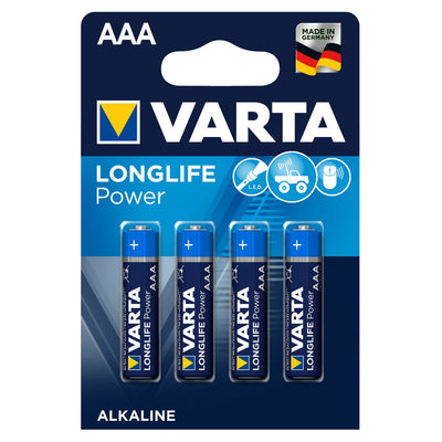 4x baterías alcalinas Varta Longlife Power AAA R3 LR3