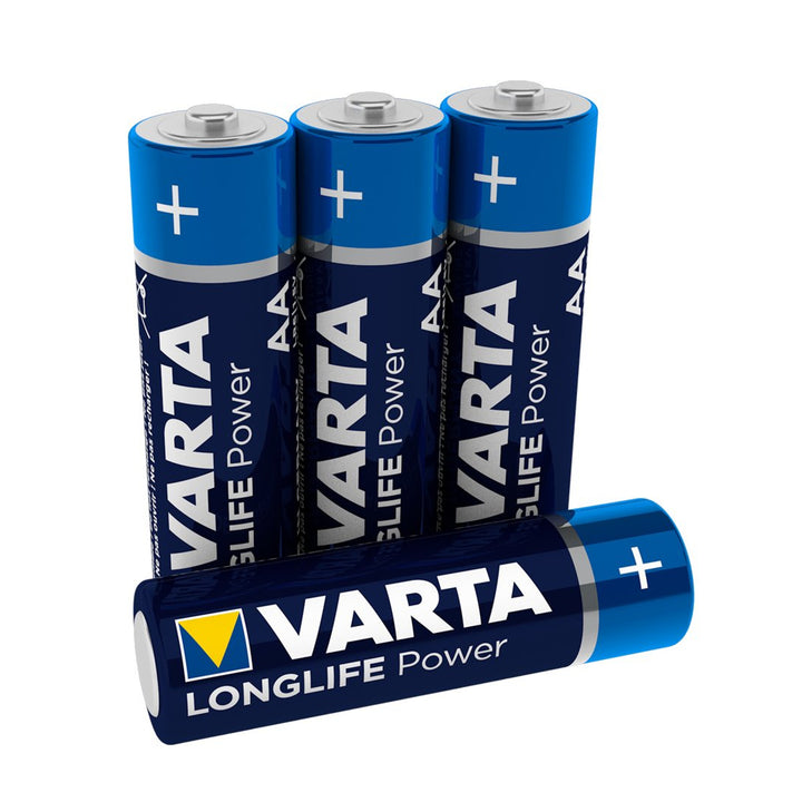 4x baterías alcalinas Varta Longlife Power AA LR6 R6