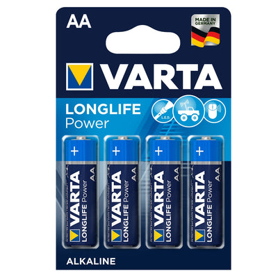 4x baterías alcalinas Varta Longlife Power AA LR6 R6