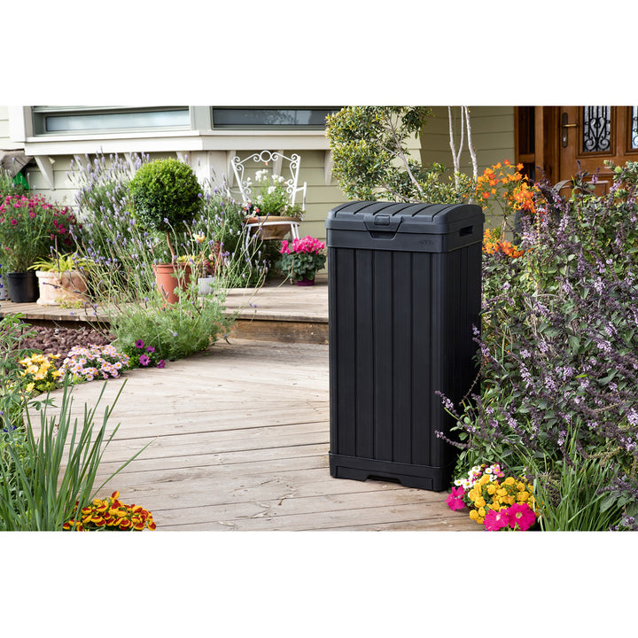 Papelera Keter Baltimore 125L negro Alto: 87,4 cm