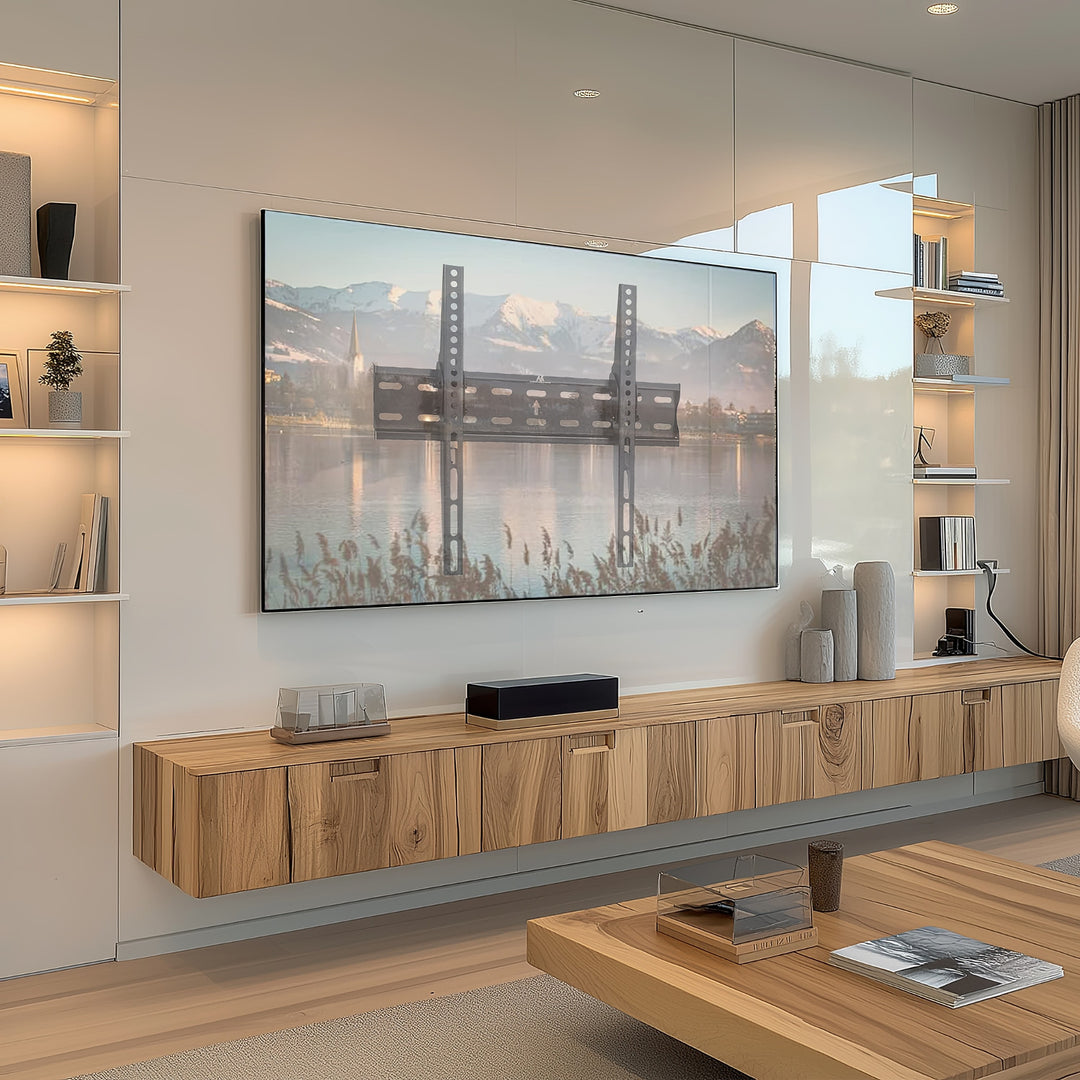 Soporte de pared ultra delgado para TV 26-55 " carga hasta 40 kg universal negro max vesa 400x400 Maclean MC-862