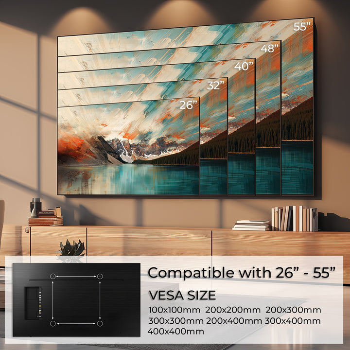 Soporte de pared ultra delgado para TV 26-55 " carga hasta 40 kg universal negro max vesa 400x400 Maclean MC-862