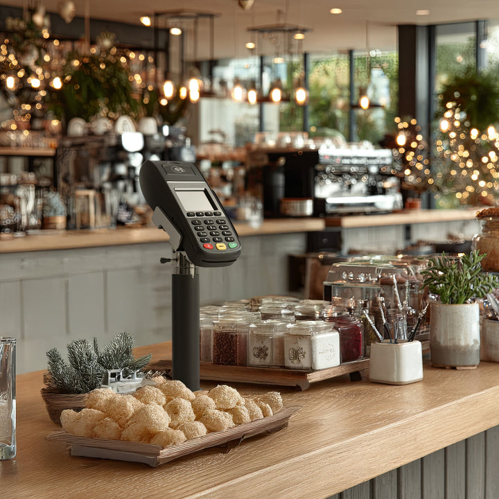 Soporte de terminal de tarjeta EC universal EFT / POS para puntos de venta