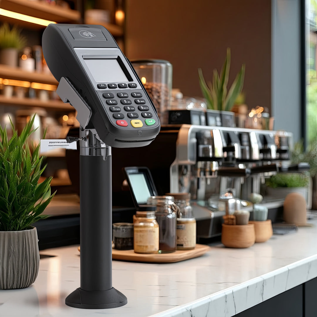 Soporte de terminal de tarjeta EC universal EFT / POS para puntos de venta