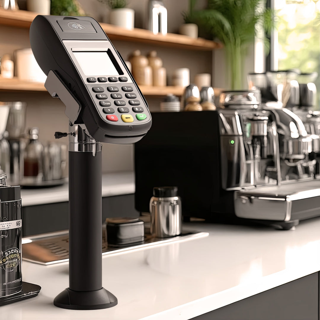 Soporte de terminal de tarjeta EC universal EFT / POS para puntos de venta