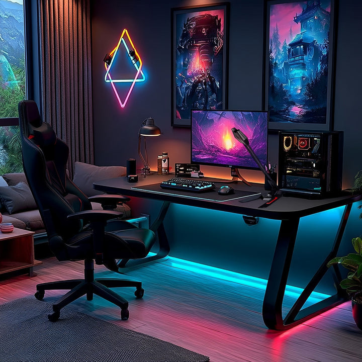 Microfone USB para gamers LED streaming 1,5m sensibilidade 21dB + 3dB NanoRS RS710