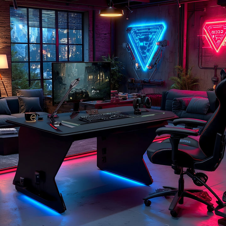 Microfone USB para gamers LED streaming 1,5m sensibilidade 21dB + 3dB NanoRS RS710