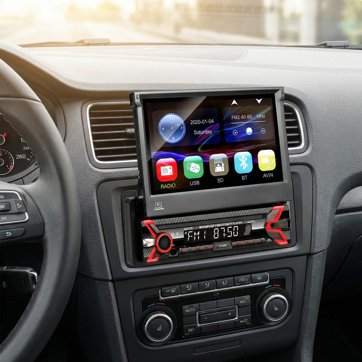 Audiocore AC9100 LCD 7 panel táctil retráctil 1080P MP5 AVI DivX Bluetooth manos libres RDS + control remoto