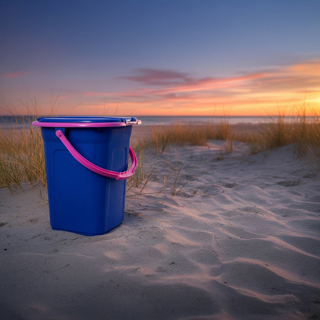 Inodoro turístico GreenBlue GB320BR azul marino-rosa