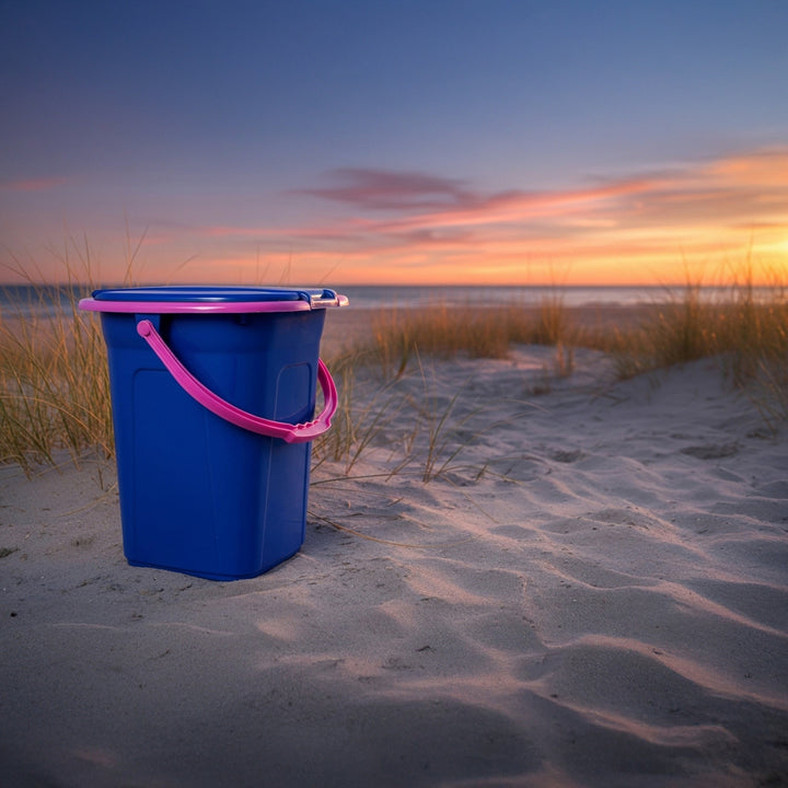 Inodoro turístico GreenBlue GB320BR azul marino-rosa