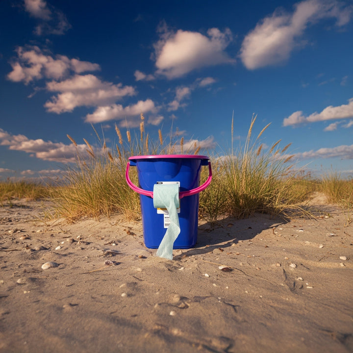 Inodoro turístico GreenBlue GB320BR azul marino-rosa